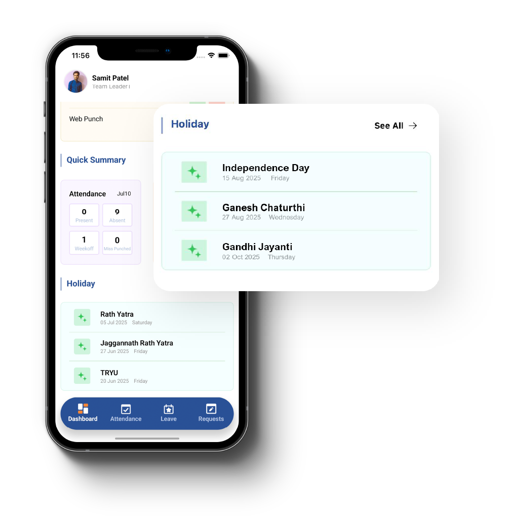 Holiday Calendar View